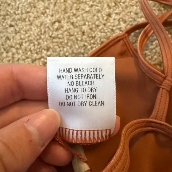 Rust Bikini Top with Adjustable Straps - Picture 5 of 6